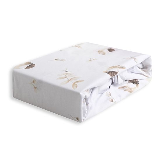 Cotton Fitted Sheet with Elastic - Sparrows (140x70 cm)