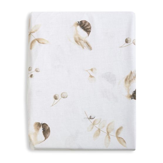 Cotton Fitted Sheet with Elastic - Sparrows (140x70 cm)