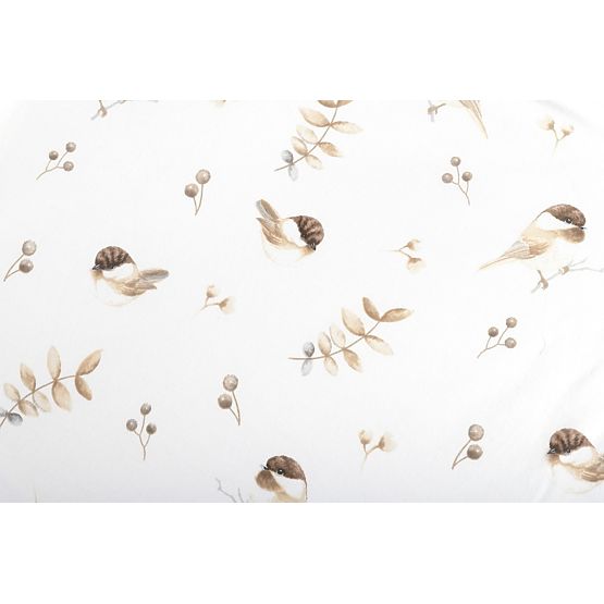 Cotton Fitted Sheet with Elastic - Sparrows (140x70 cm)