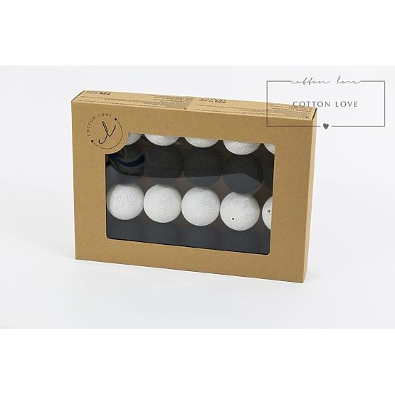 Cotton illuminating ICE marbles Cotton Balls - black-white