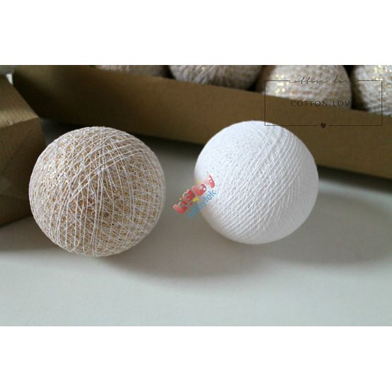Cotton illuminating ICE marbles Cotton Balls - gold