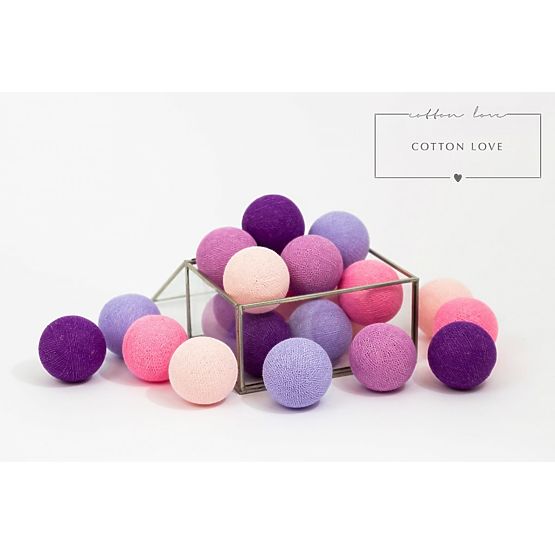 Cotton illuminating ICE marbles Cotton Balls - light berry