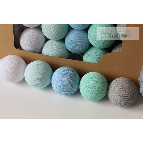 Cotton illuminating ICE marbles Cotton Balls - mint pastel