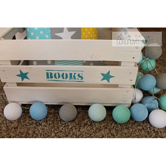 Cotton illuminating ICE marbles Cotton Balls - mint pastel