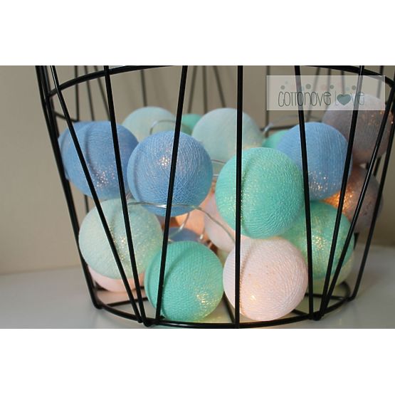 Cotton illuminating ICE marbles Cotton Balls - mint pastel