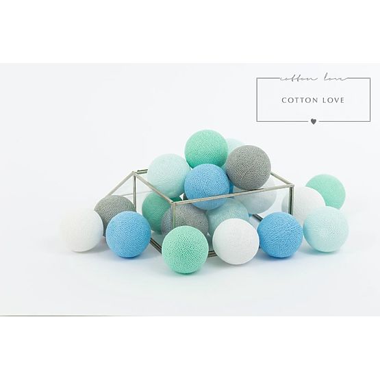 Cotton illuminating ICE marbles Cotton Balls - mint pastel