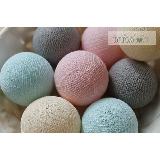 Cotton illuminating ICE marbles Cotton Balls - powdery