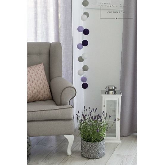 Cotton illuminating ICE marbles Cotton Balls - purple