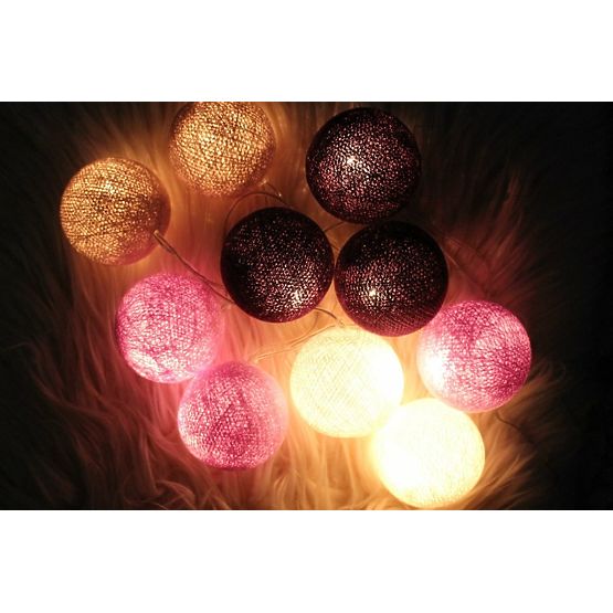 Cotton illuminating ICE marbles Cotton Balls - purple