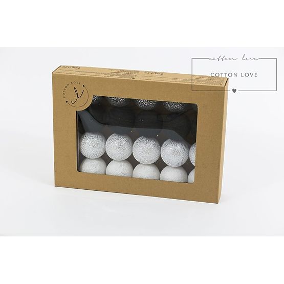 Cotton illuminating ICE marbles Cotton Balls - silver