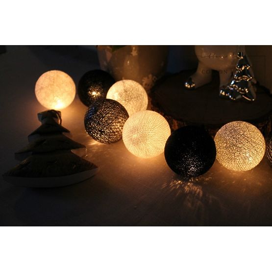 Cotton illuminating ICE marbles Cotton Balls - silver