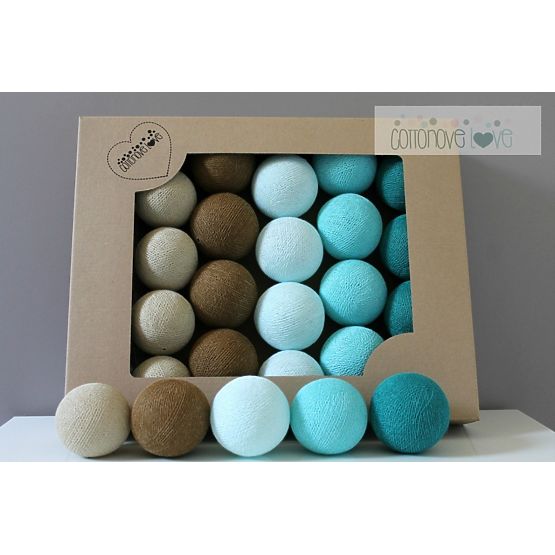 Cotton illuminating ICE marbles Cotton Balls - turquoise