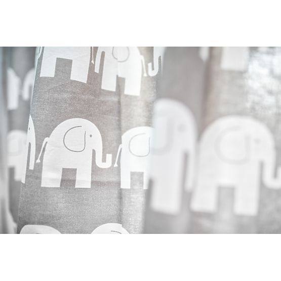 Curtains for children grey with elephants 20