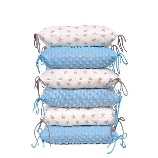 Cushioned bed padding - blue-gray