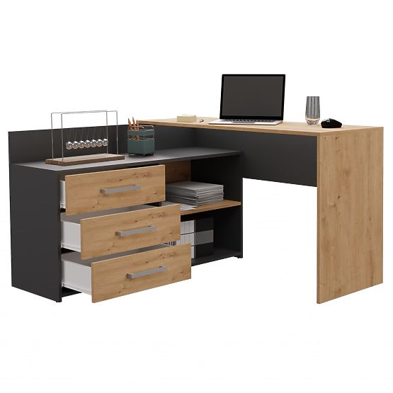 DANY Desk Anthracite Oak Artisan