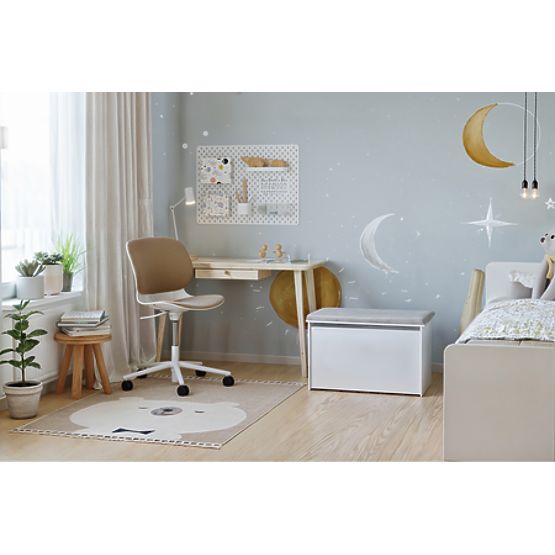 Daria Toy Chest with Grey Seat