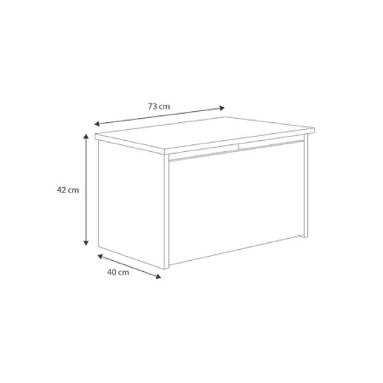 Daria White Toy Chest with Panda Print