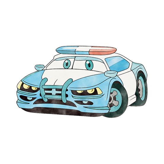 Daria White Toy Chest with Police Print