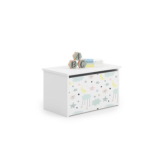 Daria White Toy Chest with Star Print