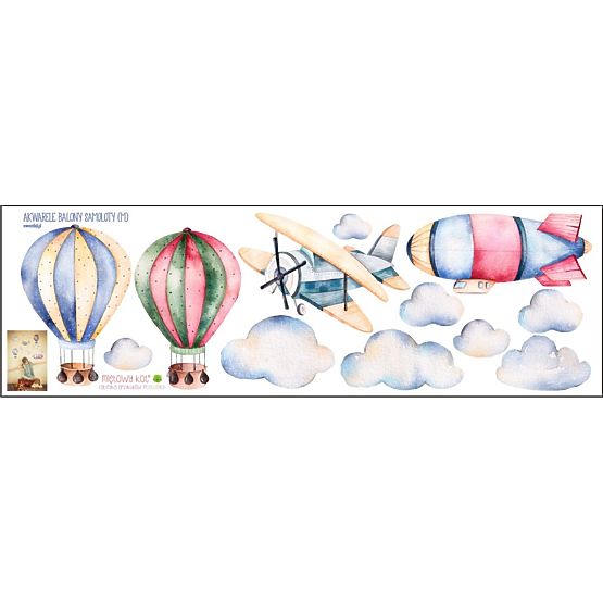 Decoration to wall balloons a planes