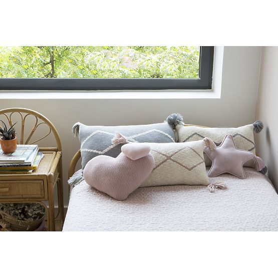 Decorative knitted pillow - Love