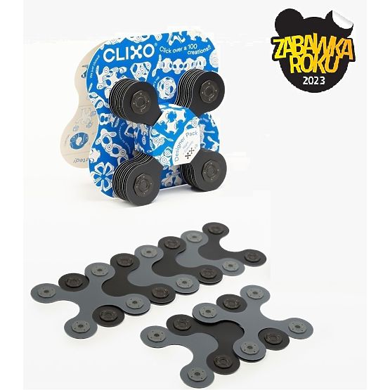 Designer Pack Magnetic Building Set Clixo, Black