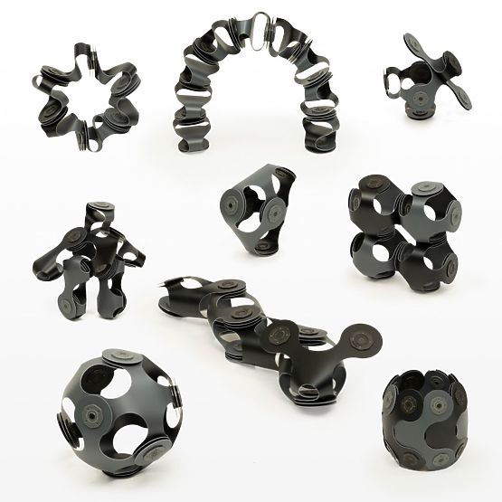 Designer Pack Magnetic Building Set Clixo, Black