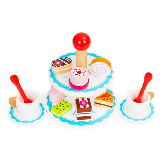 Dessert set - wooden cakes