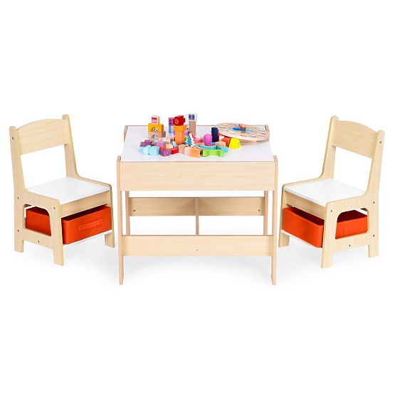 Children's Furniture Set Table + 2 Chairs with Blackboard ECOTOYS