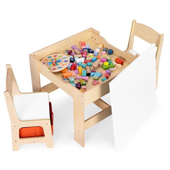 Children's Furniture Set Table + 2 Chairs with Blackboard ECOTOYS