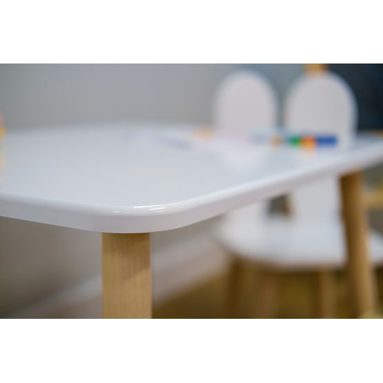 Children's Table with Chairs - Ears - White