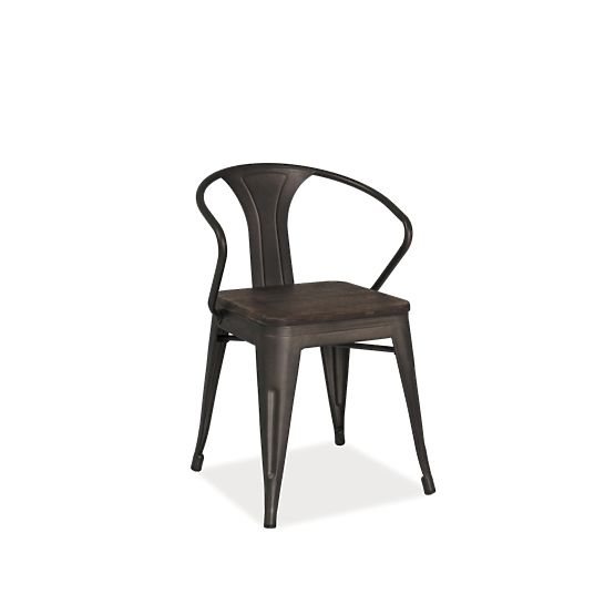 Dining chair Alva graphite / walnut