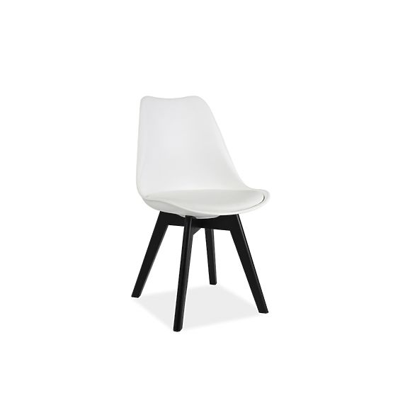 Dining chair Kris black / white
