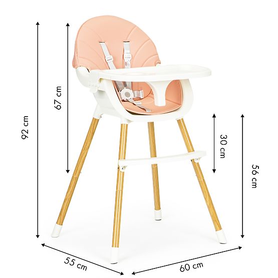 Dining chair Molly 2in1 - salmon
