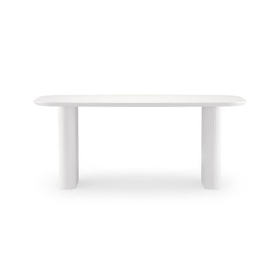 Dining Table Mesilla White, Slats
