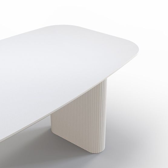 Dining Table Mesilla White, Slats