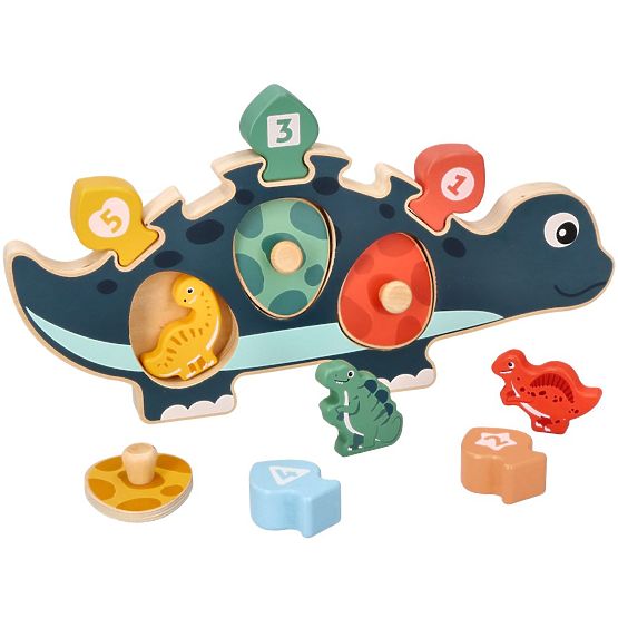 Dinosaur Mom Puzzle with Numbers