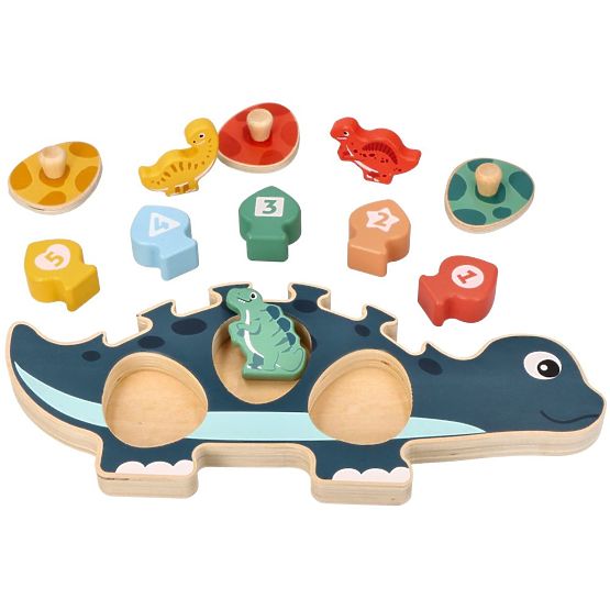Dinosaur Mom Puzzle with Numbers