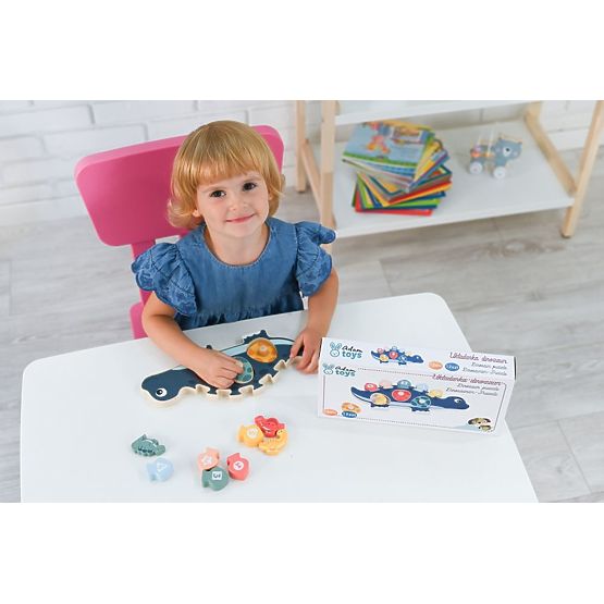 Dinosaur Mom Puzzle with Numbers