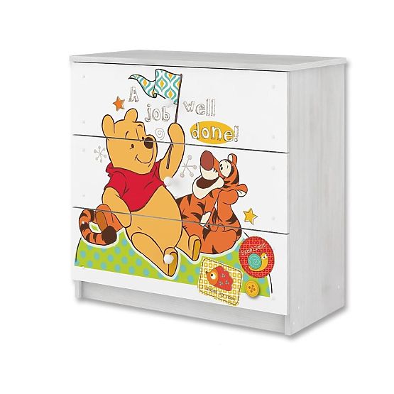 Children's Dresser Winnie the Pooh and Tigger - Norwegian Pine Decor