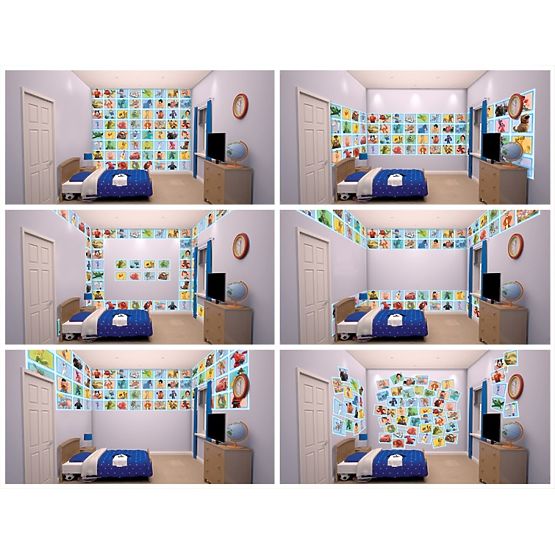 Disney Wall Decoration - Blue Collage