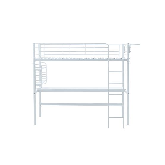 DOLCE Loft Bed with Desk and Organizer, White (3p=1pc)