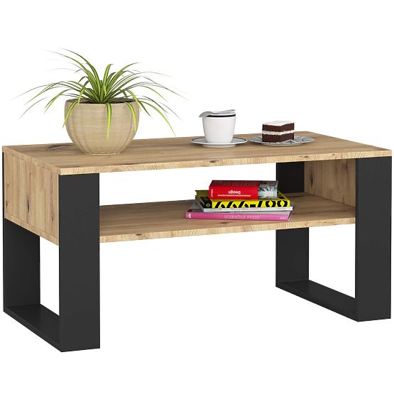DOMI COFFEE TABLE ARTISAN OAK / BLACK