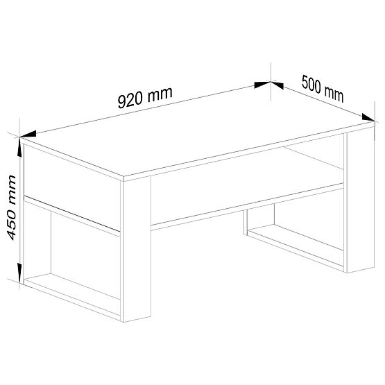 DOMI COFFEE TABLE CRAFT OAK / BLACK