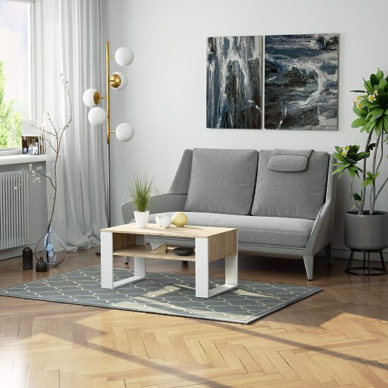 DOMI COFFEE TABLE SONOMA OAK / WHITE