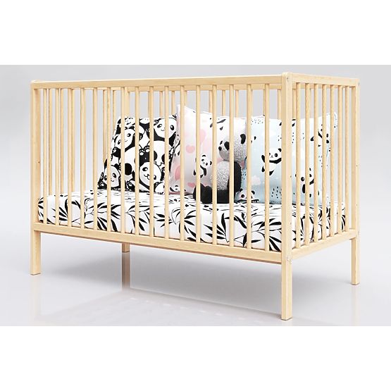 Dominik Baby Crib 120 × 60 cm – Natural