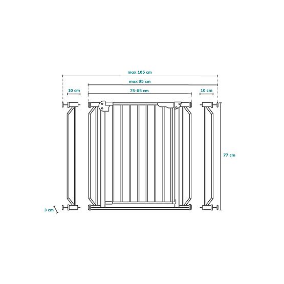 Door/stair safety barrier - white