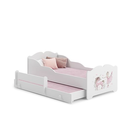 Double Bed ANNA 160x80 Girl with Unicorn
