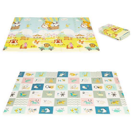 Double-sided Foldable Foam Educational Mat with Large Bag ECOTOYS