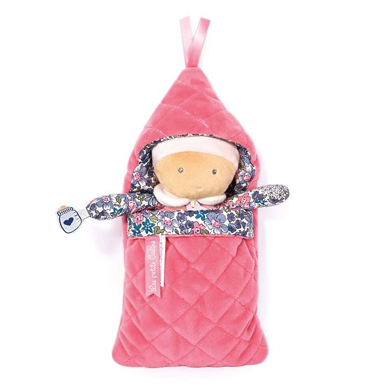 Doudou Jolijou Baby in Swaddle Blanket 20 cm